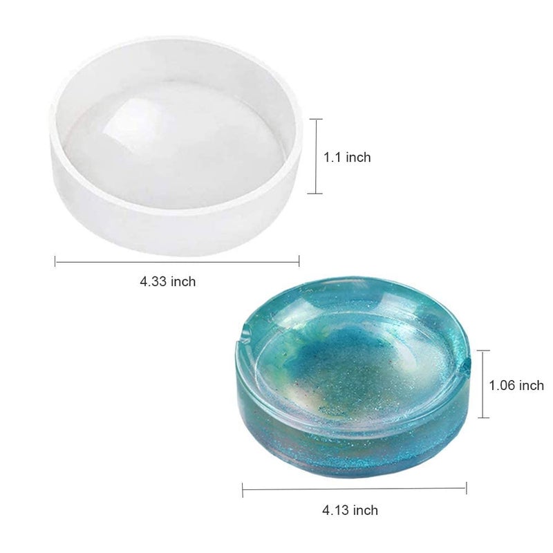 ARTOOL Tray Resin Art Mold Creative DIY Multipurpose Silicone Tray Epoxy Resin Casting Jewellery Making Tool Round Frame Mould Set of 1 (B158) - Image 2