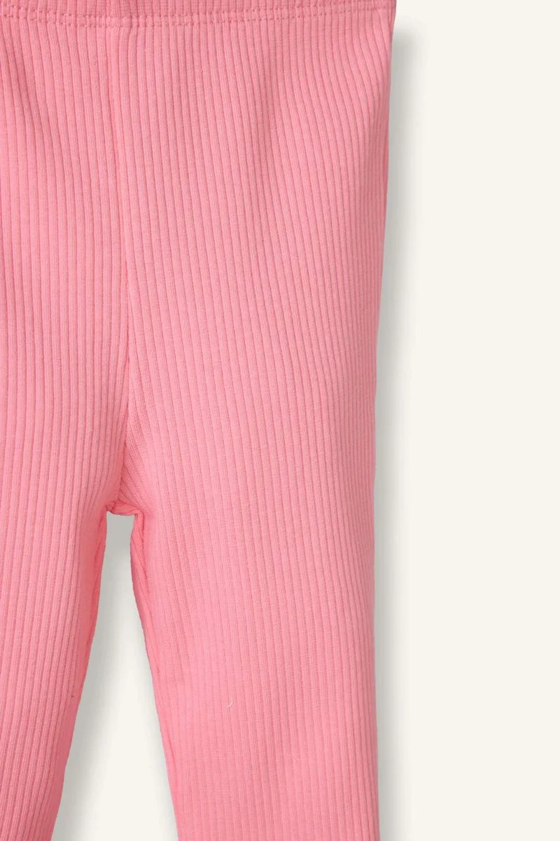 ديفاكتو Baby Girl Ribbed Knit Leggings