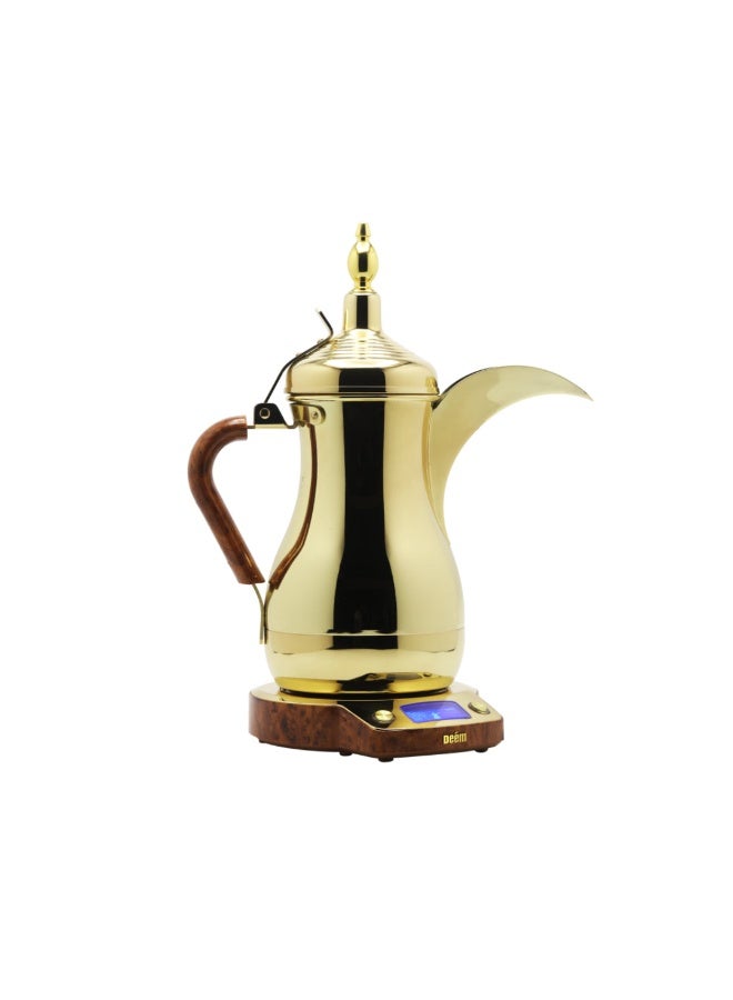 Arab Dalla Electric Arabic Coffee Maker, Stainless Steel Coffee Pot, Gold - Image 1