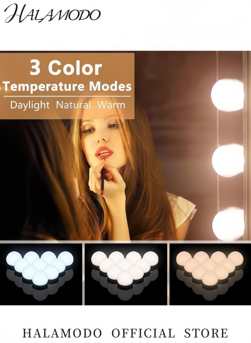 HALAMODO Dressing Room LED Light Mirror White  - Image 2