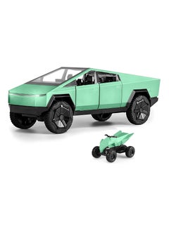 Generic Tesla Cybertruck Pickup With Motorcycle Alloy Car Model Diecast Toy Vehicle Sound and Light Simitation Cars Model Toys Gift  - Image 5