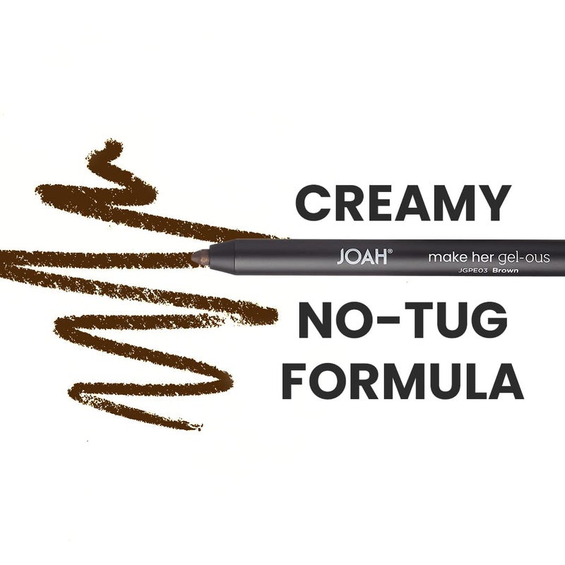 JOAH Make Her Gel-ous Gel Eyeliner with Self-Sharpening Pencil, No-Tug Waterproof Formula & Long-Lasting Finish & Color Definition, Creamy Gel Texture, Black - Image 2