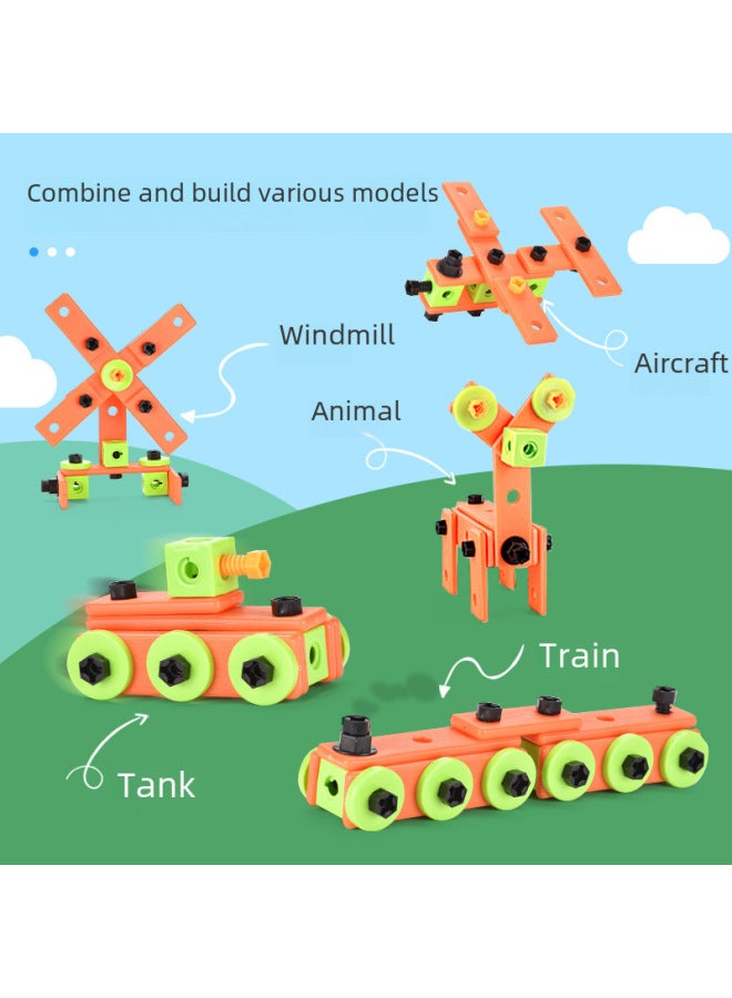 Children's DIY Assembly Tool Toys Early Education Intelligence Development For Boys And Girls 3-6 Years Old Role Play Tools-Color:82 Piece Set - Image 5