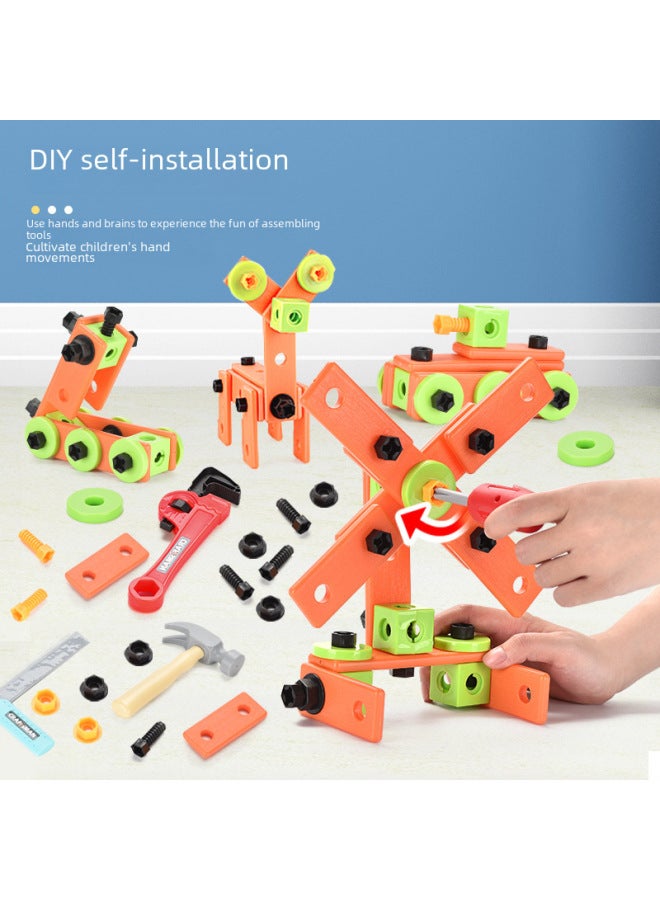 Children's DIY Assembly Tool Toys Early Education Intelligence Development For Boys And Girls 3-6 Years Old Role Play Tools-Color:82 Piece Set - Image 3
