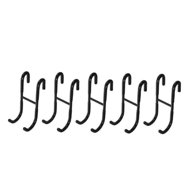 5 Pcs Black Glass Door Shower Hooks Over Door Towel Hangers No Drill Installation - Image 2