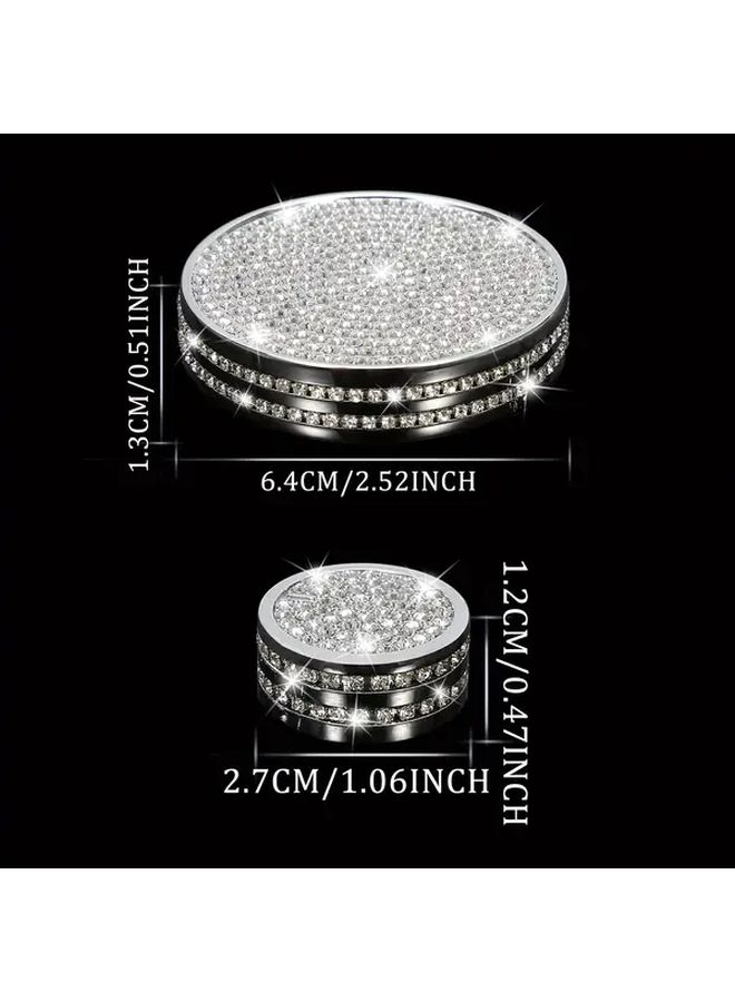 White Diamond Volume Knob Cover 2pcs For Mazda 3 CX 30 Console Audio Button - Image 2