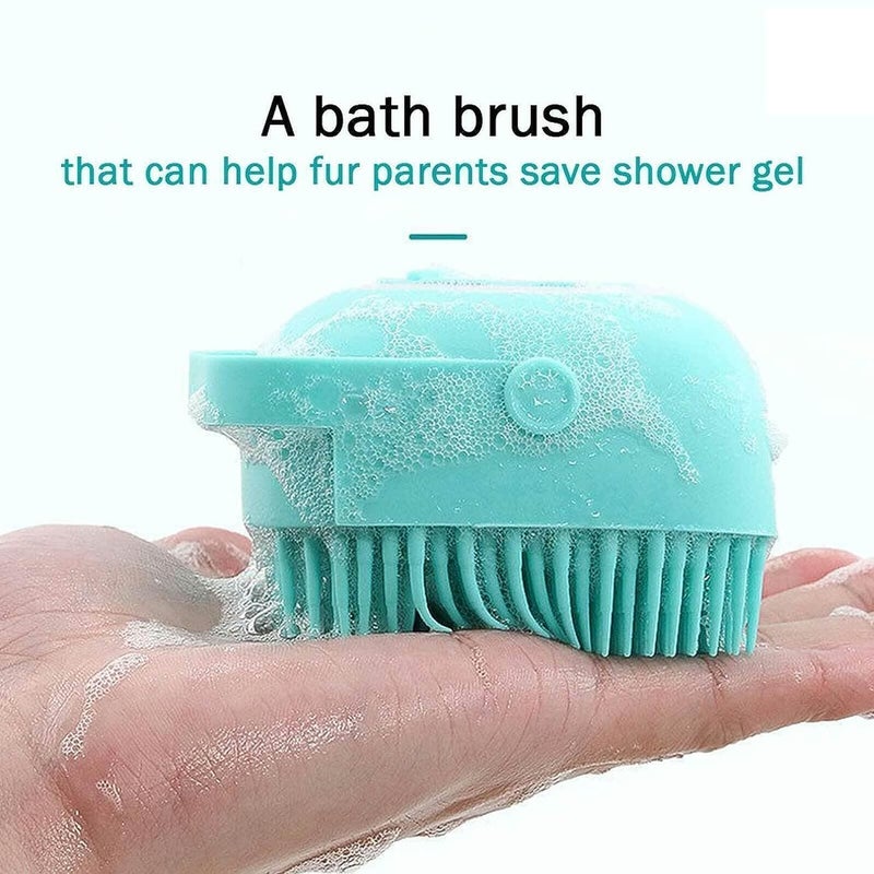 CARTIFY 2-in-1 Dog Bath Brush with Shampoo Dispenser | Soft Silicone Bristles for Deep Cleaning, Shedding Control & Relaxing Pet Massage | Perfect Grooming Tool for Labrador, Golden Retriever & German Shepherd - Image 3