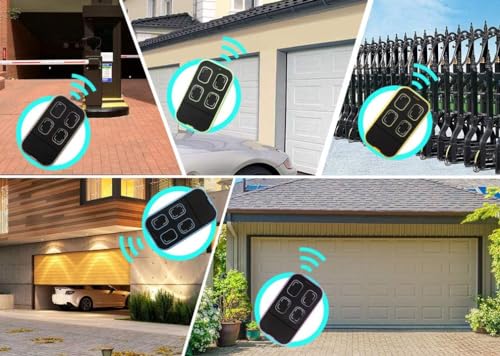 XIHADA Universal Garage Door Remote Universal Gate Remote Control Cloning Homelink Programmable Learning 4-Button Multi Frequency 280MHZ-868MHZ (1, Black with Grey) - Image 5
