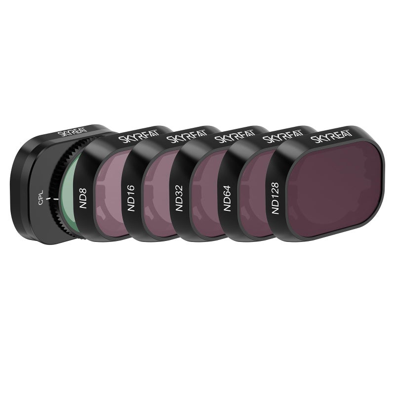SKYREAT ND Filters Set for DJI Mini 4 Pro Accessories,6 Pack-(CPL, ND8, ND16, ND32, ND64,ND128) - Image 1