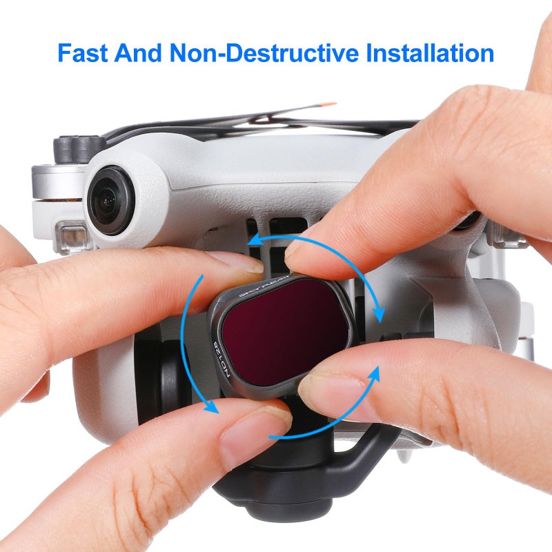 SKYREAT ND Filters Set for DJI Mini 4 Pro Accessories,6 Pack-(CPL, ND8, ND16, ND32, ND64,ND128) - Image 2