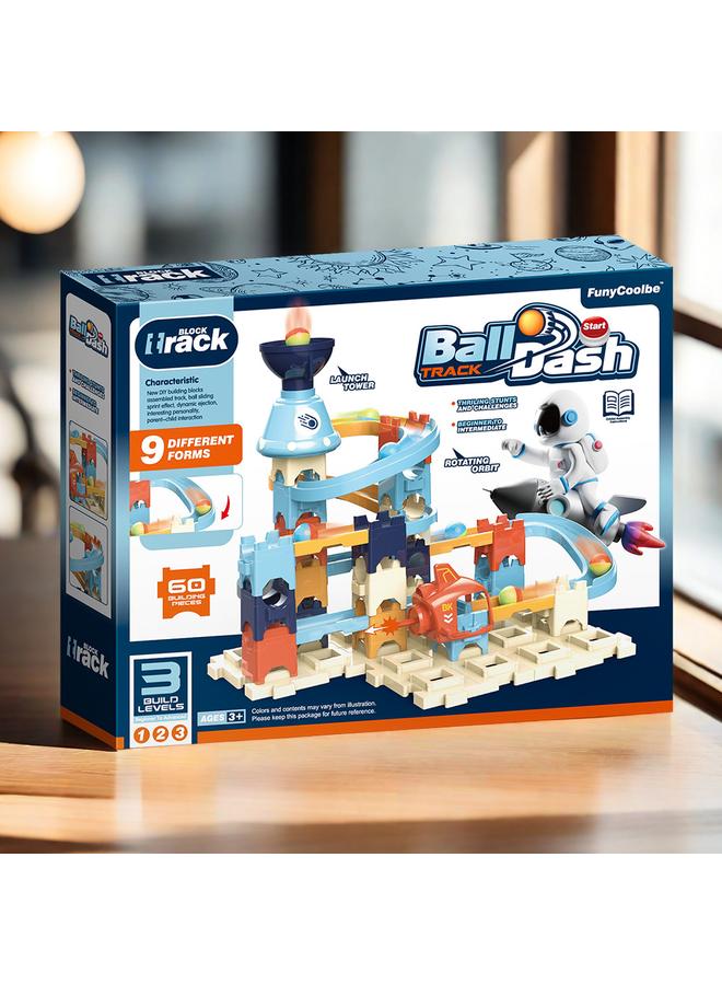 الأزرق جي دبليو Space Roll Rail Boop Toy للأطفال منزلق لعبة خرطوشة لغز هدية 3-6 سنوات - Image 2