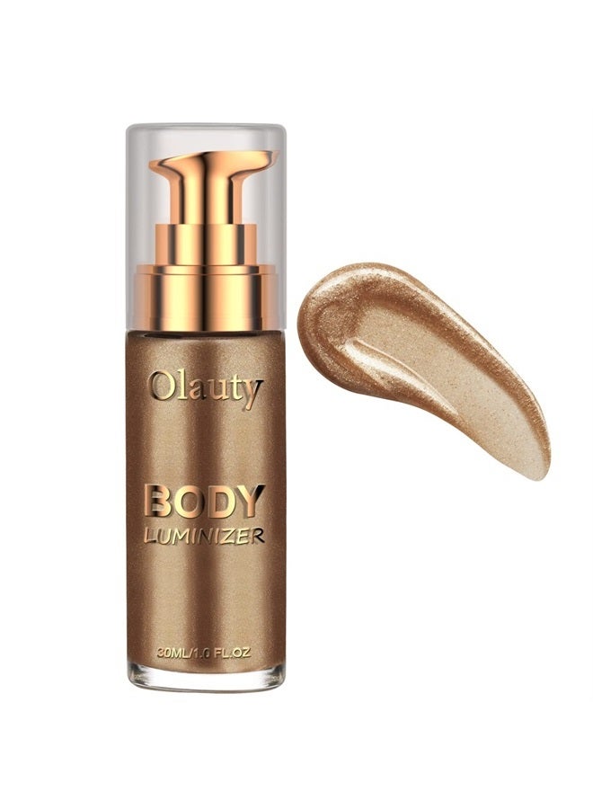 FirstFly Liquid Illuminator, Firstfly Body Highlighter Makeup Smooth Shimmer Glow Liquid Foundation for Face & Body（#03 Glistening Bronze） - Image 1
