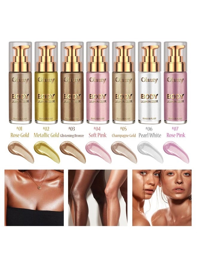 FirstFly Liquid Illuminator, Firstfly Body Highlighter Makeup Smooth Shimmer Glow Liquid Foundation for Face & Body（#03 Glistening Bronze） - Image 2