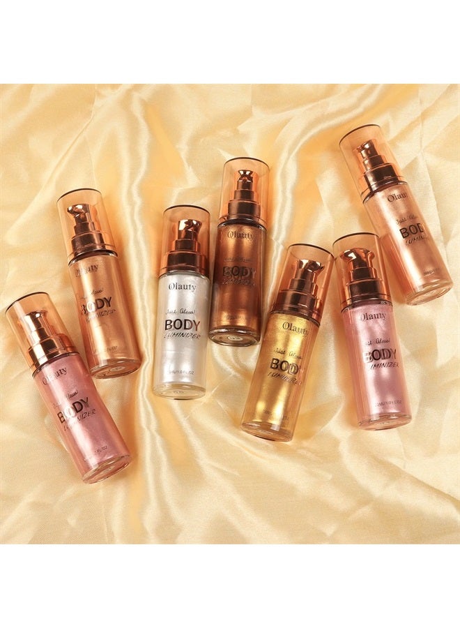 FirstFly Liquid Illuminator, Firstfly Body Highlighter Makeup Smooth Shimmer Glow Liquid Foundation for Face & Body（#03 Glistening Bronze） - Image 4