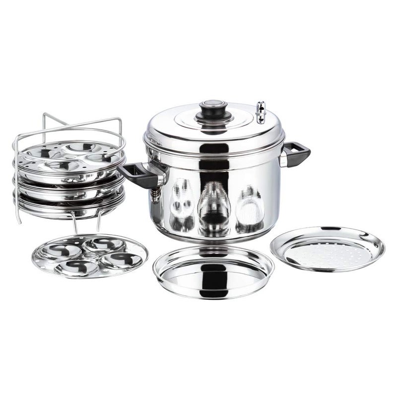 VINOD Vinod Idli Dhokla Cookers  Premium Stainless Steel Multi Cooker 3 Tier 