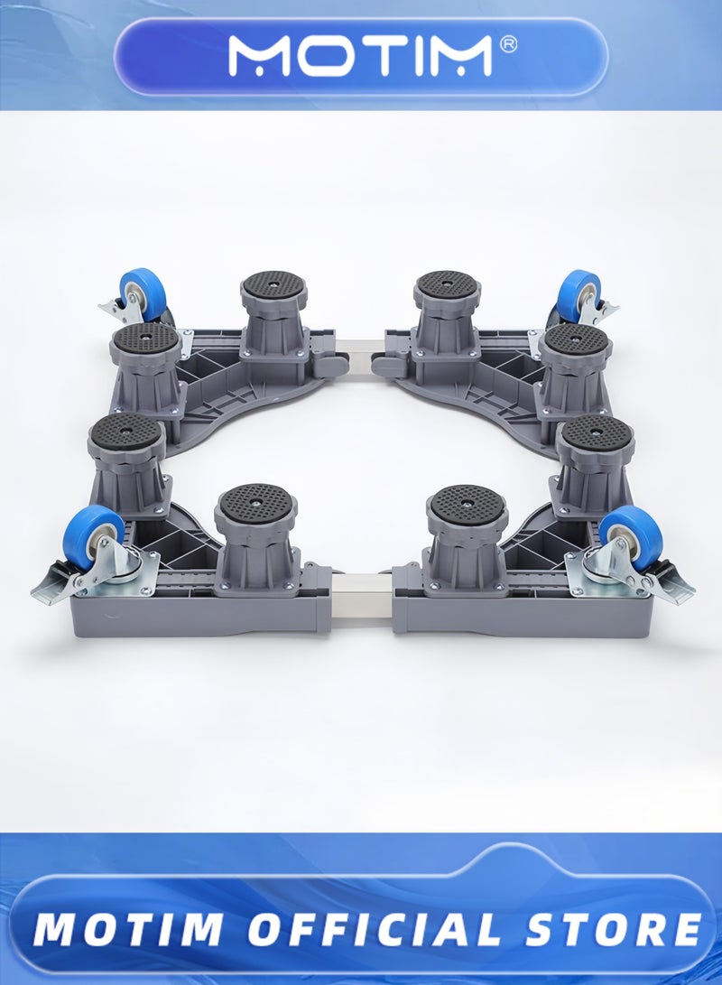 Motim Universal Mobile Base with 8 Strong Feet and 4 Swivel Lock Wheels for Washing Machines Fridges Dishwashers and Shelves - Image 4
