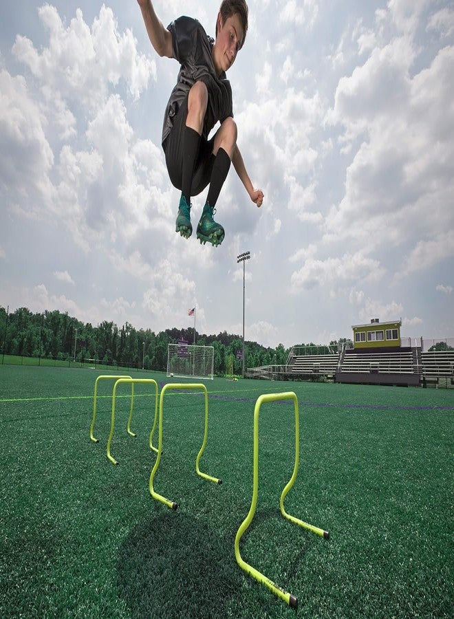 FitFix Agility Training Hurdles for Speed & Coordination - Ideal for Field Drills & Kids' Occupational Therapy! Set of 3 Hurdles in 6, 9, 12 Inch Heights (5, Round Shaped, 15 Inches Height) - Image 2
