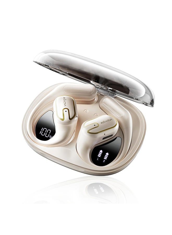 vnilrgle Open Ear Headphones Earbuds wireless - 5.4 Bluetooth Ear Buds with LED Digital Display IPX7 Waterproof, Wireless Headphones Touch Control Air Conduction Stereo Sound with 18.2mm Drivers 40H Playtime - Image 1