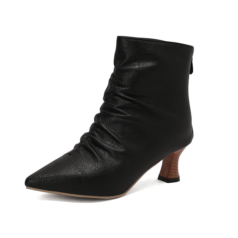 Wish Source Comfortable Low Heel Women'S Shoes Winter 40-50 Plus Size Pointed Low All-Match Women'S Shoes - Image 1