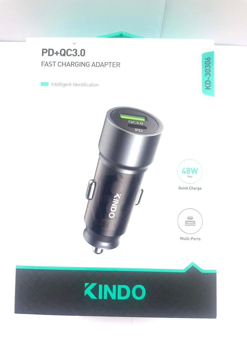 كيندو 48 واط ثنائي PD + USB رأس السيارة kd-30306 - Image 1