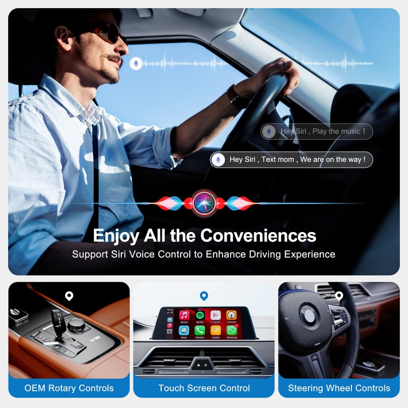 FAIMEE AI Box Wireless CarPlay & Auto Adapter - Plug & Play, Dual-Band WiFi, Bluetooth 5.0, 4K Video Support, Android 12.0 System, Compatible with Factory CarPlay & Android Auto ï¼ˆ4GB RAM+32GB ROMï¼‰ - Image 2