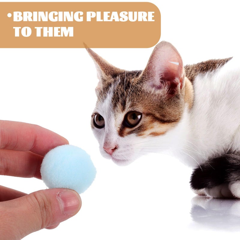 Soft Quiet Plush Cat Balls 3cm 50pcs Interactive Cat Toys for Indoor Scratching and Play - Image 4