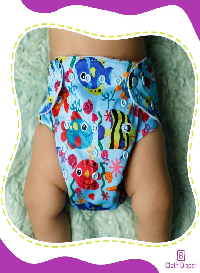 Bembika Baby Pocket Cloth Diapers Without Inserts, Reusable Cloth Diapers Washable Fitted Diapers One Size Adjustable Reusable for Baby Girls and Boys (2 Combo) (No Inserts Included)2X - Image 2