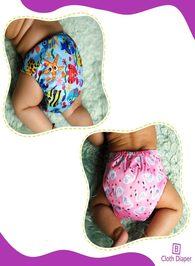 Bembika Baby Pocket Cloth Diapers Without Inserts, Reusable Cloth Diapers Washable Fitted Diapers One Size Adjustable Reusable for Baby Girls and Boys (2 Combo) (No Inserts Included)2X - Image 4