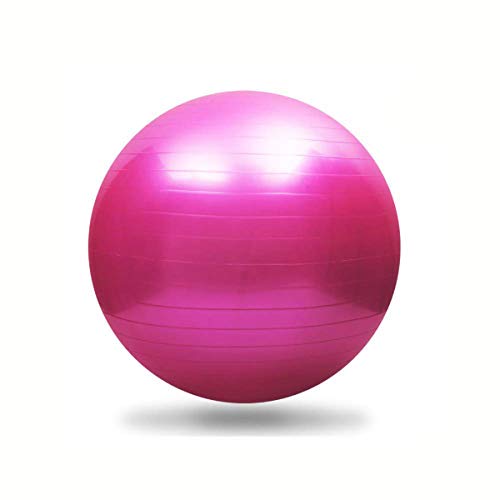 Emoly Exercise Ball for Yoga, Fitness, Balance Stability, Extra Thick Professional Grade Balance & Stability Ball - Anti Burst, Workout Program 2020 (Pink, 45cm) - Image 1