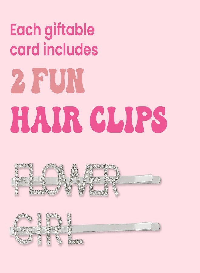 Pop Fizz Designs Hair Clips for Flower Girl (Set of 2) | Proposal or Thank You Gift | Cute Wedding Day Accessories from Bride - Image 3
