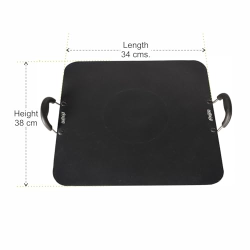 nolta ISI Certified Large Rectangle Tawa for Roti/Dosa, 1yr Replace Guarantee, Non-Toxic PFOA Free Nonstick 3 Layer Coating, Sturdy Pathiri Pan (36x34cm) - Image 5