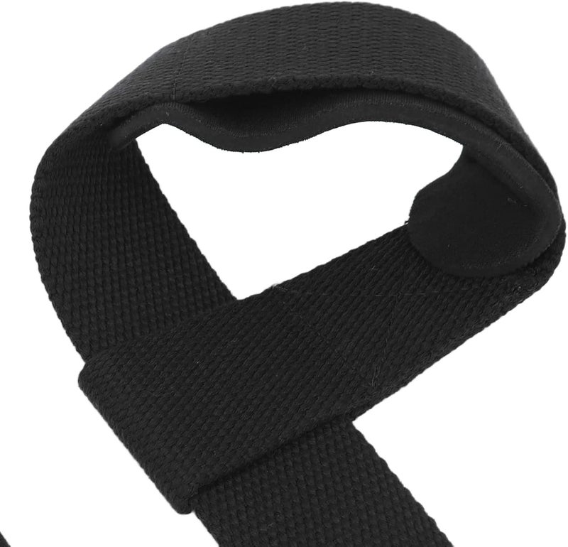 Kufoo Powerlifting Strap, Non Slip High Power Coefficient Thickened Sponge Inner Lifting Straps for Strength Training (Black) - Image 4