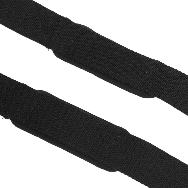 Kufoo Powerlifting Strap, Non Slip High Power Coefficient Thickened Sponge Inner Lifting Straps for Strength Training (Black) - Image 5