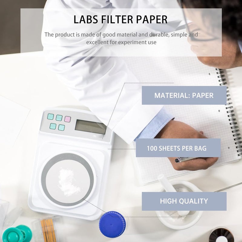 High strength upgraded material Amosfun 100 Sheets 11cm Rapid Quantitative Filter Paper for Labs, Experiment Water Filtration Paper for Scientific Use Varied available picks - Image 5