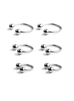 Generic BForbidden Body Jewelry Horseshoe Septum Rings Internally Threaded Small Nose Hoop Surgical Steel 1piece 