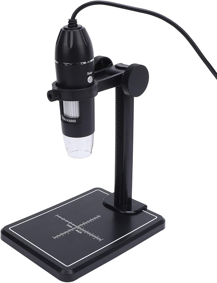 1600X USB Digital Microscope Camera Adjustable Stand 8 LEDs for Gemstone Jewelry Inspection - Image 1