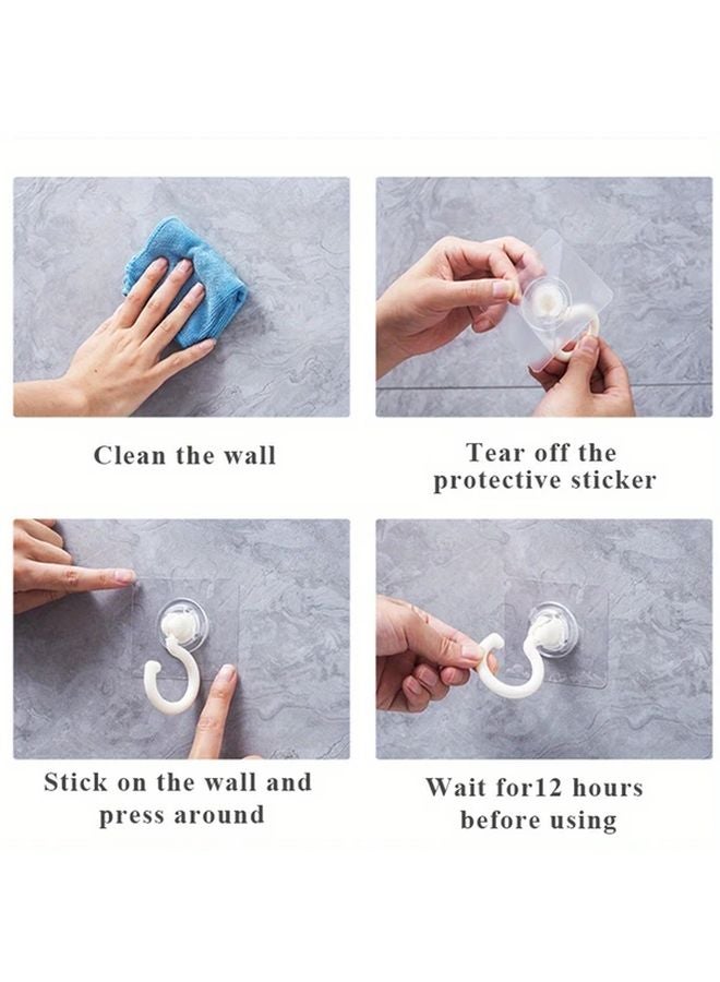 Black Rotating Ceiling Hook 360 Degree No Drill Adhesive Hanger For Wind Chimes Plants - Image 5