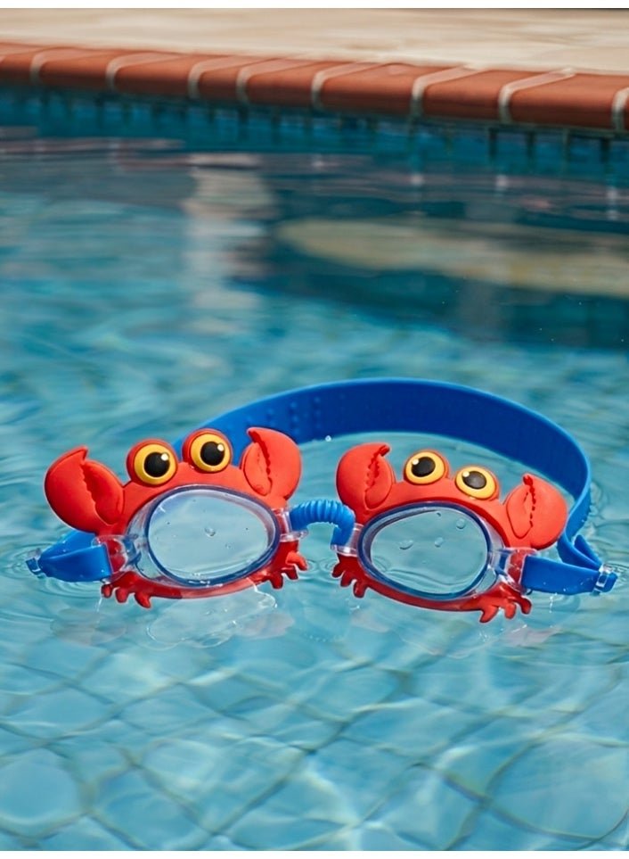 Sainteve Kids Crab Swim Goggles with Protective Case - Anti-Fog & UV Shield, Leak-Free Silicone Swim Glasses for Boys & Girls - Image 5