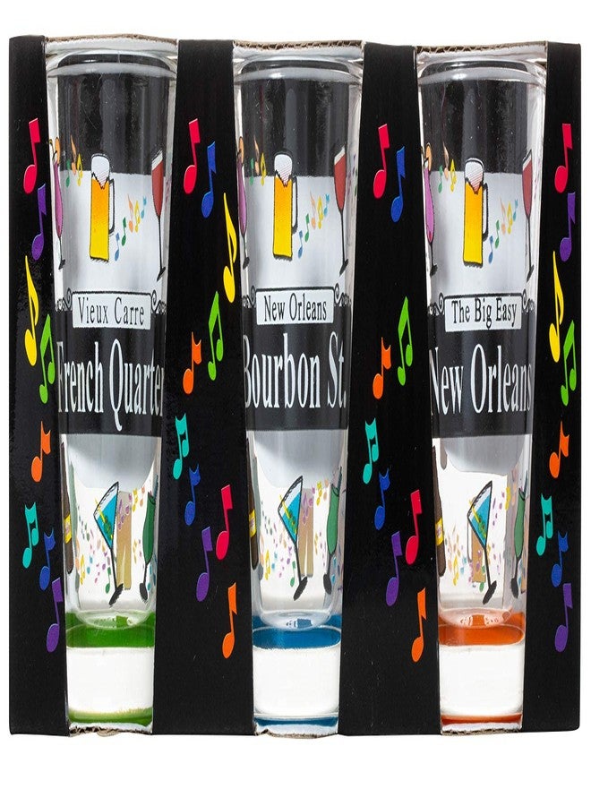 Artisan Owl Set of 3 New Orleans Street Sign Mardi Gras Souvenir Shot Glasses - Image 4