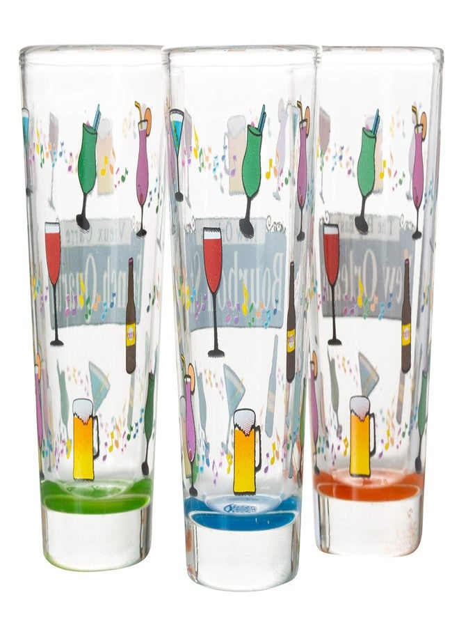 Artisan Owl Set of 3 New Orleans Street Sign Mardi Gras Souvenir Shot Glasses - Image 3