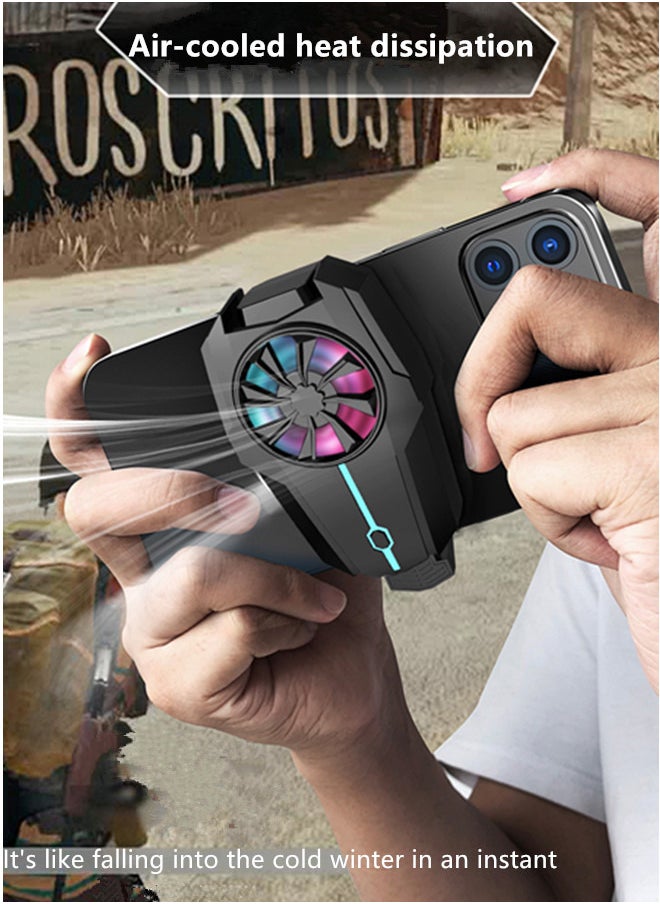 Generic Mobile Phone Cooler, Cell Phone Cooling Fan with 3 Wind Speeds  for Gaming,Cell Phone Radiator Heatsink with with RGB Light for iPhone Android Smartphones,Live Streaming Mobile Gaming,Rechargeable  - Image 3