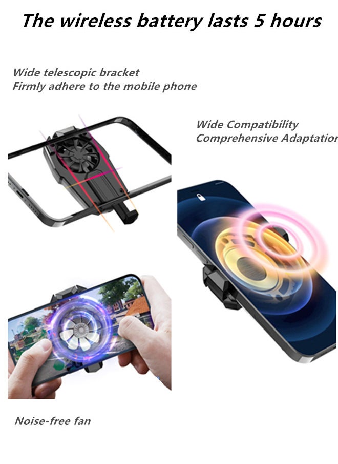 Generic Mobile Phone Cooler, Cell Phone Cooling Fan with 3 Wind Speeds  for Gaming,Cell Phone Radiator Heatsink with with RGB Light for iPhone Android Smartphones,Live Streaming Mobile Gaming,Rechargeable  - Image 5