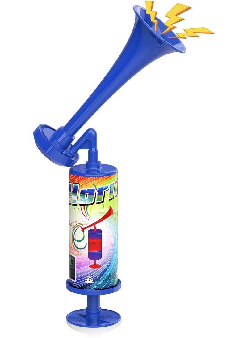 Generic Handheld Air Horn, Super Loud Noisemakers Bear Horn Self Defense Reusable Air Pump Horns Sports and Marine Signal Safety Alarm Horn for Boating, Sports Events, Graduation, Birthday Parties (BLUE)  - Image 1