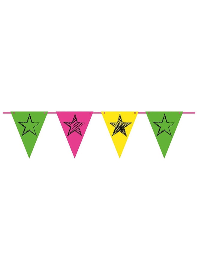 Folat Flagbanner Neon Party 6mtr