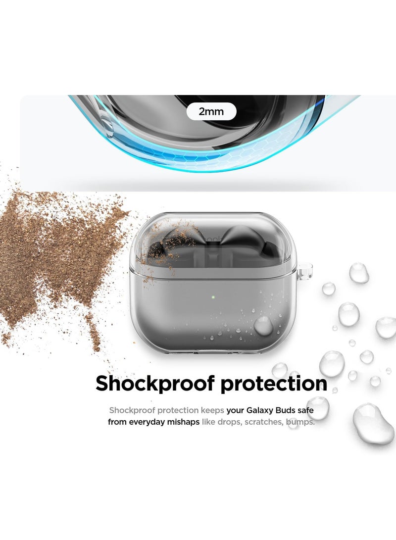 Compatible with Samsung Galaxy Buds 3 Case / Galaxy Buds 3 Pro Case, Premium TPU Clear Cover with Carabiner Accessories - Image 5