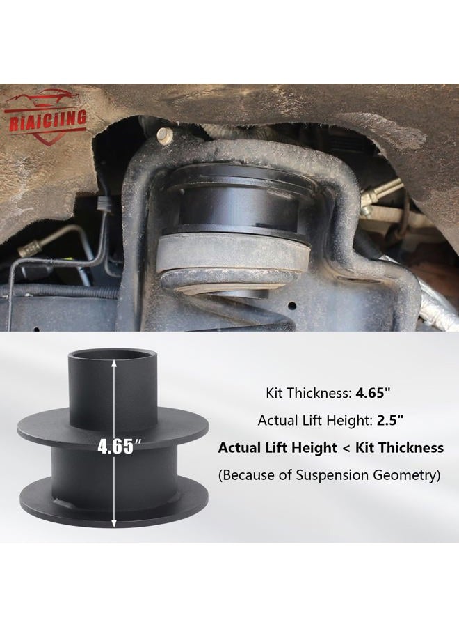RiAiCiING 2.5" Front Leveling Kit Fit for 2005-2023 Ford F250 F350 Super Duty 4WD Steel Coil Spring Spacers with Shock Extenders - Image 3