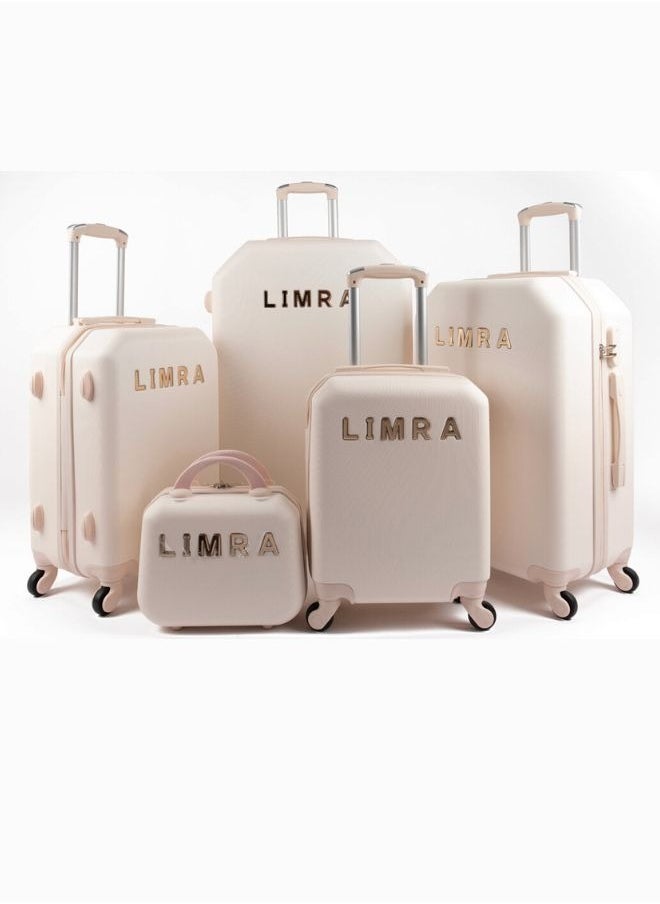 Luggage set 5 pieces travel Bags with a distinctive design from limra Beige - pzsku/ZC74FB095A589201EEE8BZ/45/_/1713858720/0de7bd23-21d6-4457-9003-a0aee8b4f489