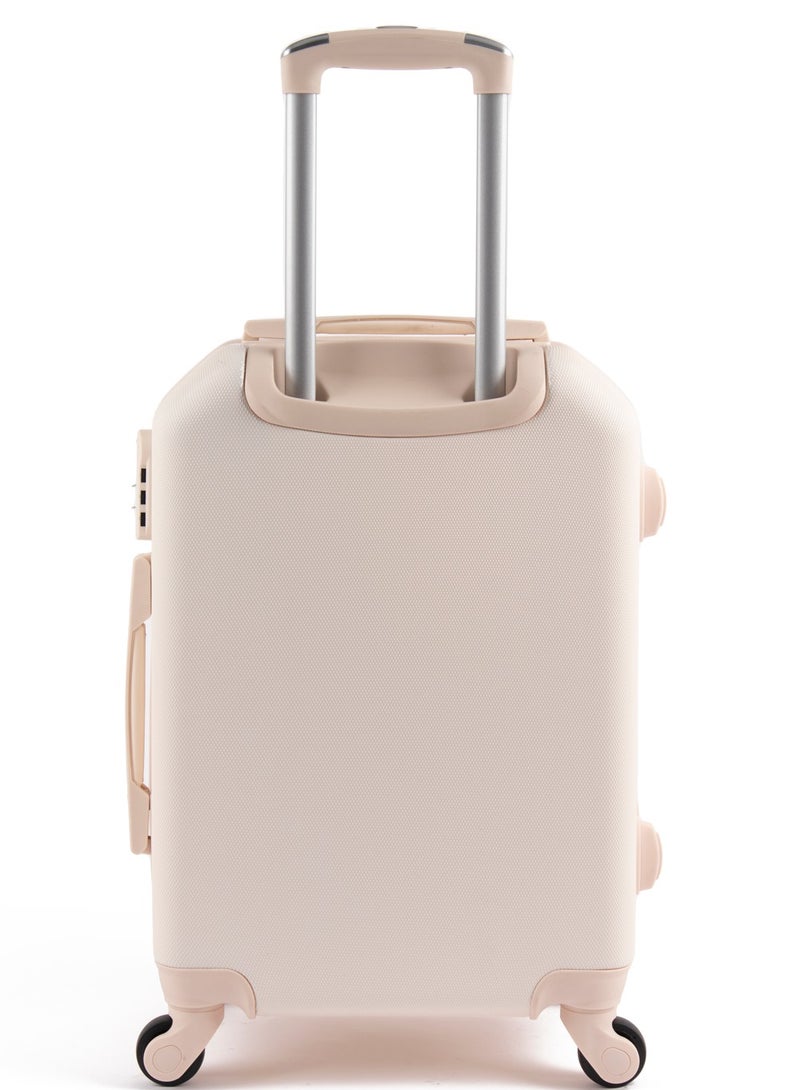 ليمرا طقم شنط سفر مكون من 5 حقائب أمتعة بـ 4 عجلات بتصميم صلب و حديث بيج - Image 3