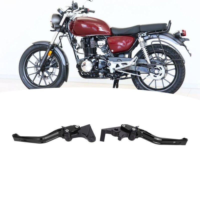 Motorcycle Brake Clutch Levers CNC Aluminum Alloy Adjustable Angle Replacement Levers - Robust Durable Anodized Surface Ergonomic Design for CB350 Hness CB350 GB350 2021-2023 - Image 3