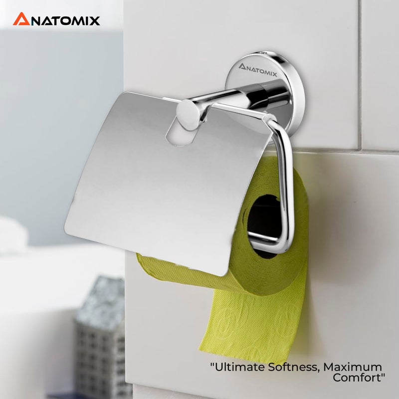 Anatomix Ozone Stainless Steel, Toilet Paper Roll Holder for Bathroom/Toilet Tissue Roll Holder - Pack 2 Wall Mounted - Image 3